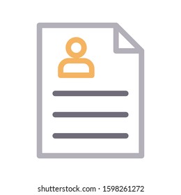 resume vector color line icon 