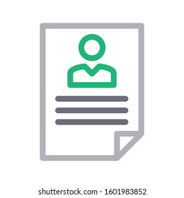 resume vector color line icon 
