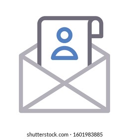 resume vector color line icon 