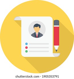 resume vector colour flat icon