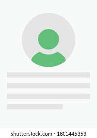 resume vector flat color icon 