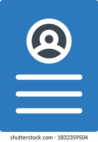 resume vector glyph color icon 