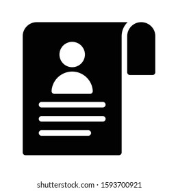 resume vector  glyph flat icon  