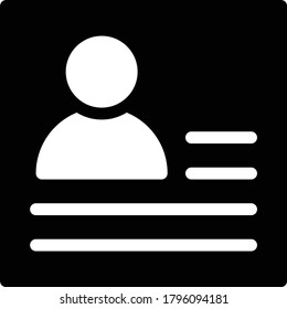 resume vector glyph flat icon 