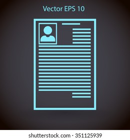 resume vector icon