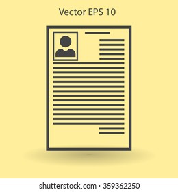 resume vector icon