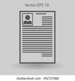 resume vector icon