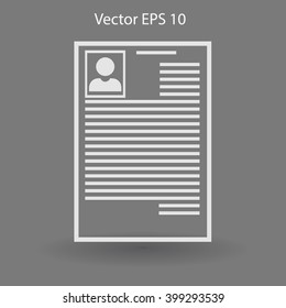 resume vector icon