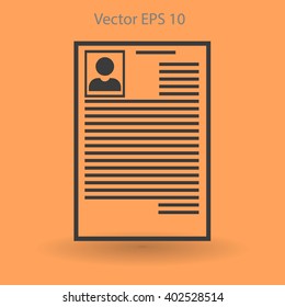 resume vector icon