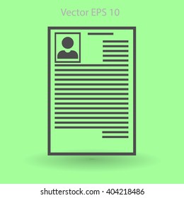 resume vector icon