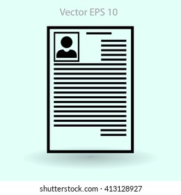 resume vector icon