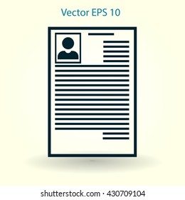 resume vector icon