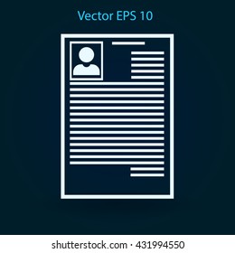 resume vector icon
