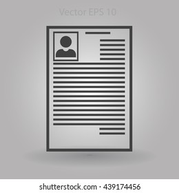 resume vector icon