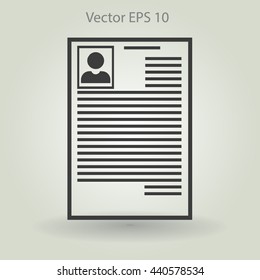 resume vector icon