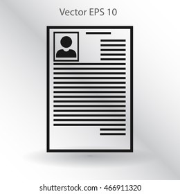 resume vector icon