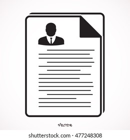 resume vector icon