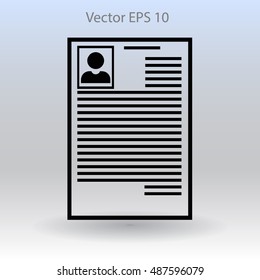 resume vector icon