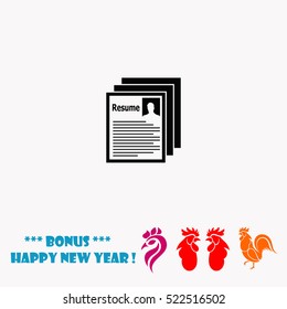 Resume vector icon