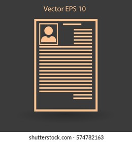 resume vector icon