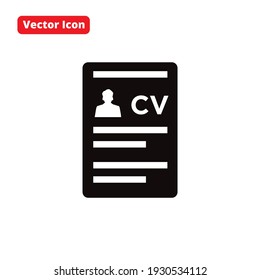 resume vector icon black isolated