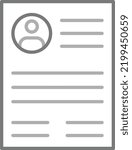 Resume vector icon. Can be used for printing, mobile and web applications.