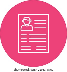 Resume vector icon. Can be used for printing, mobile and web applications.
