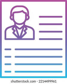 Resume vector icon. Can be used for printing, mobile and web applications.