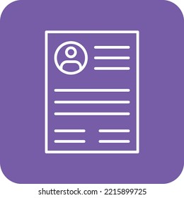 Resume vector icon. Can be used for printing, mobile and web applications.
