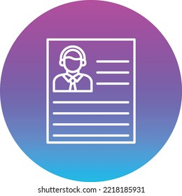 Resume vector icon. Can be used for printing, mobile and web applications.