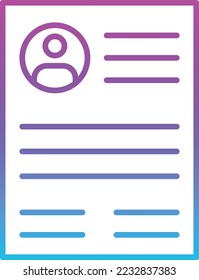Resume vector icon. Can be used for printing, mobile and web applications.