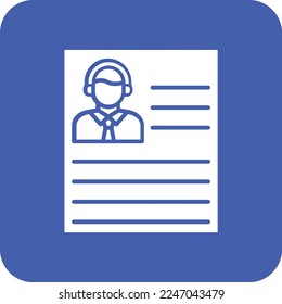 Resume vector icon. Can be used for printing, mobile and web applications.