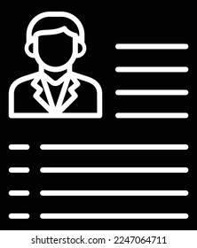 Resume vector icon. Can be used for printing, mobile and web applications.