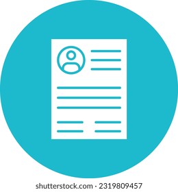 Resume vector icon. Can be used for printing, mobile and web applications.