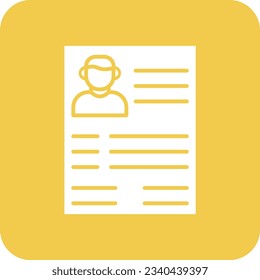 Resume vector icon. Can be used for printing, mobile and web applications.