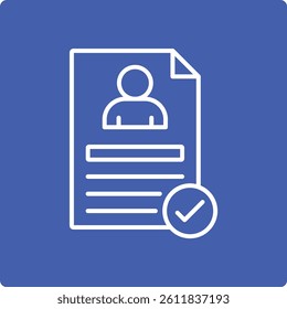 Resume vector icon. Can be used for printing, mobile and web applications.