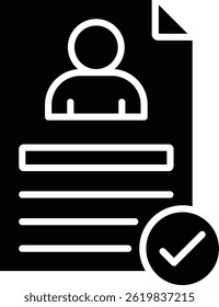 Resume vector icon. Can be used for printing, mobile and web applications.