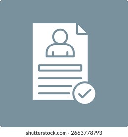 Resume vector icon. Can be used for printing, mobile and web applications.