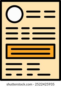 Resume Vector Icon Design Symbol