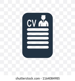 Resume vector icon isolated on transparent background, Resume logo concept