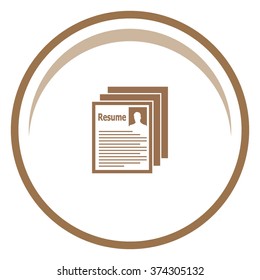 Resume vector icon. Looking for job.