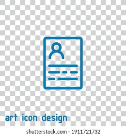 resume vector icon on an abstract background