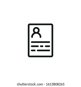 resume vector icon on white background