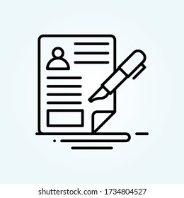 resume vector icon style illustration. Startup and new business symbol EPS 10