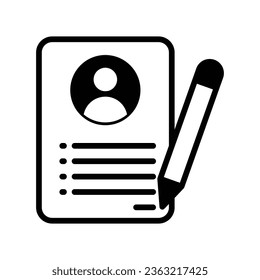 Resume vector icon which can easily modify or edit

