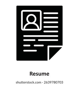Resume Vector Icon which can easily modify or edit

