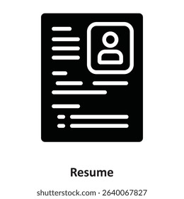 Resume Vector Icon which can easily modify or edit

