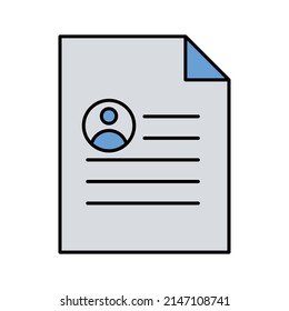 Resume Vector icon which is suitable for commercial work and easily modify or edit it

