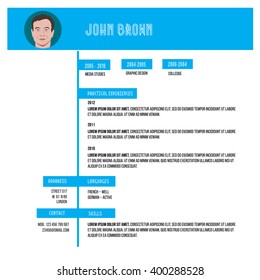 Resume with vector illustration