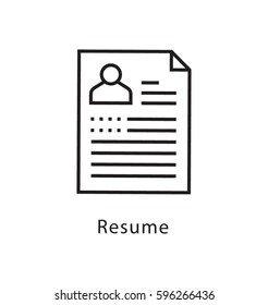 Resume Vector Line Icon 